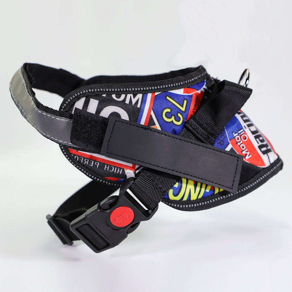 JMT-020682 Nylon Dog Chest Harness - Adjustable Sizes XS to XXL for Comfort and Control