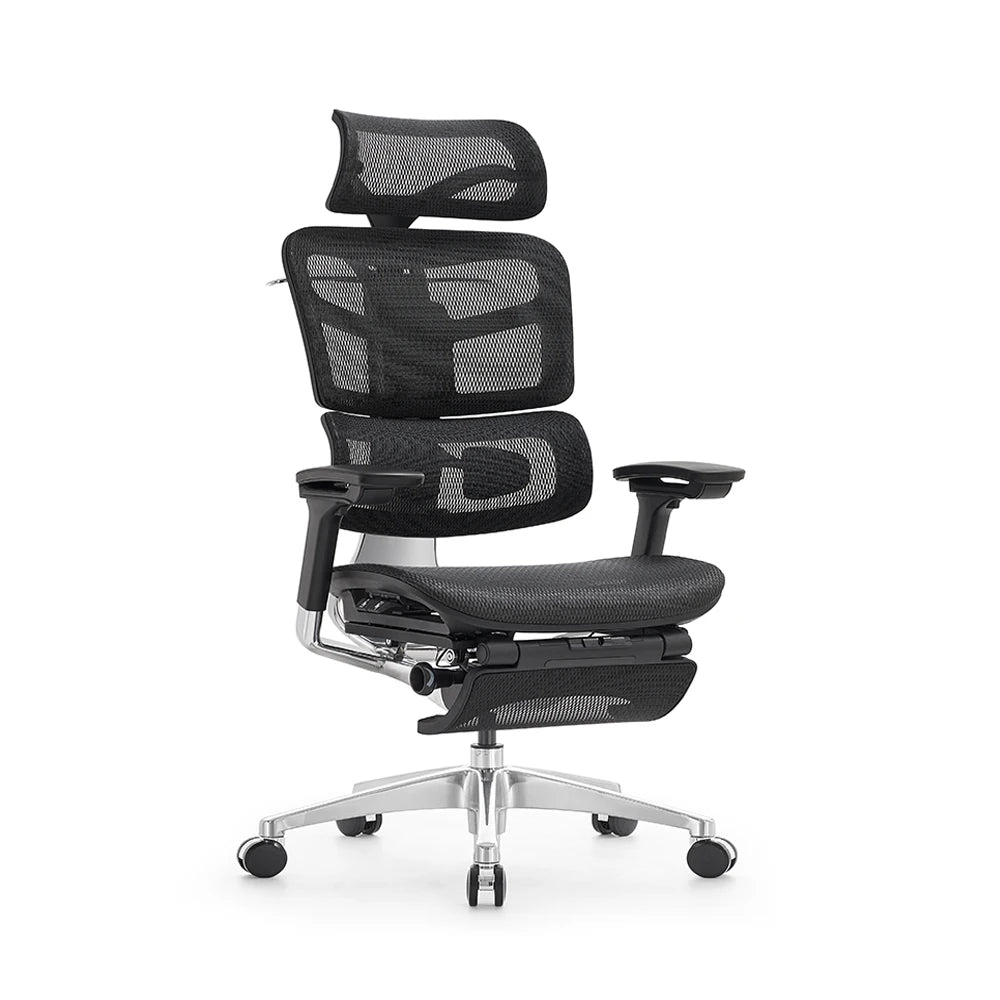 JMT-020810 Ergonomic Mesh High Back Office Chair with Adjustable Headrest - Modern Swivel Executive Design, BIFMA Standard