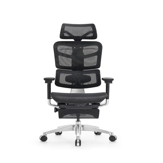 JMT-020810 Ergonomic Mesh High Back Office Chair with Adjustable Headrest - Modern Swivel Executive Design, BIFMA Standard