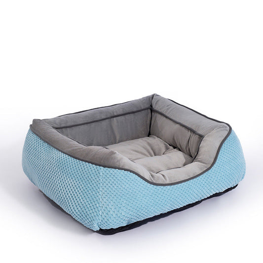 JMT-020810 Plush Faux Fur Dog Crate Bed, Calming Anti-Anxiety Mat with Non-Slip Bottom for Medium Dogs