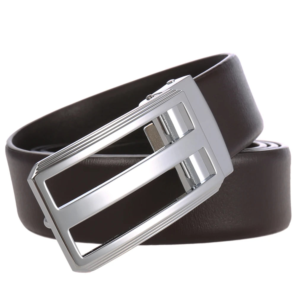 JMT-021258 Genuine Leather Casual Belt with Adjustable Holes - Model LY35-0302-4