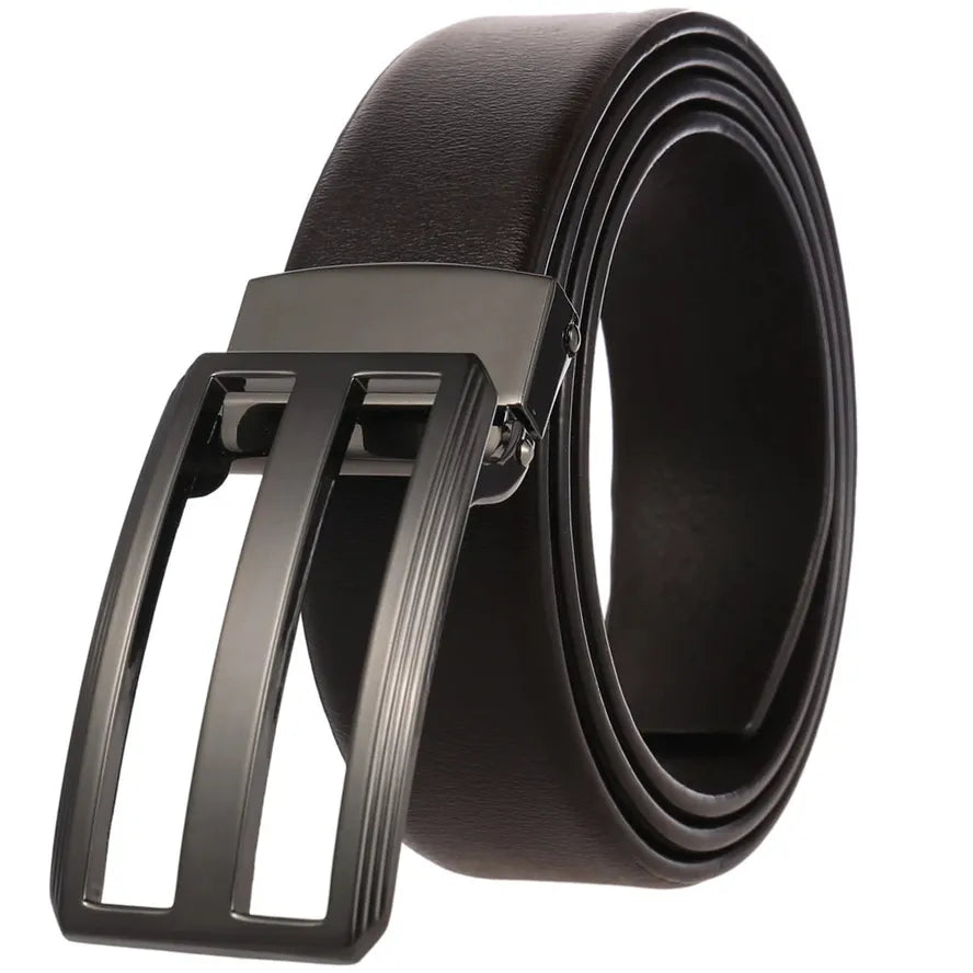 JMT-021258 Genuine Leather Casual Belt with Adjustable Holes - Model LY35-0302-4
