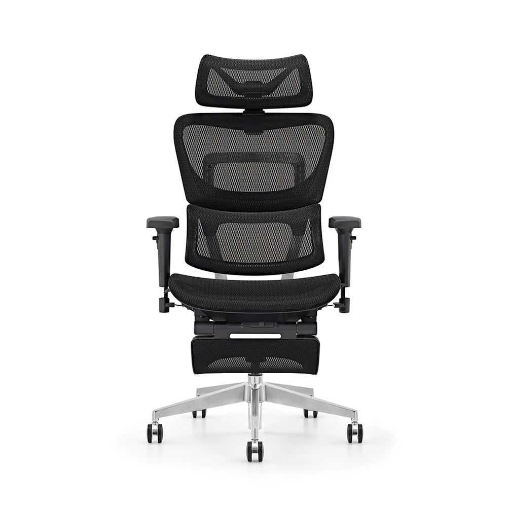 JMT-021258 High-Back Adjustable Swivel Office Chair with Full Mesh and Fabric Upholstery for Enhanced Comfort