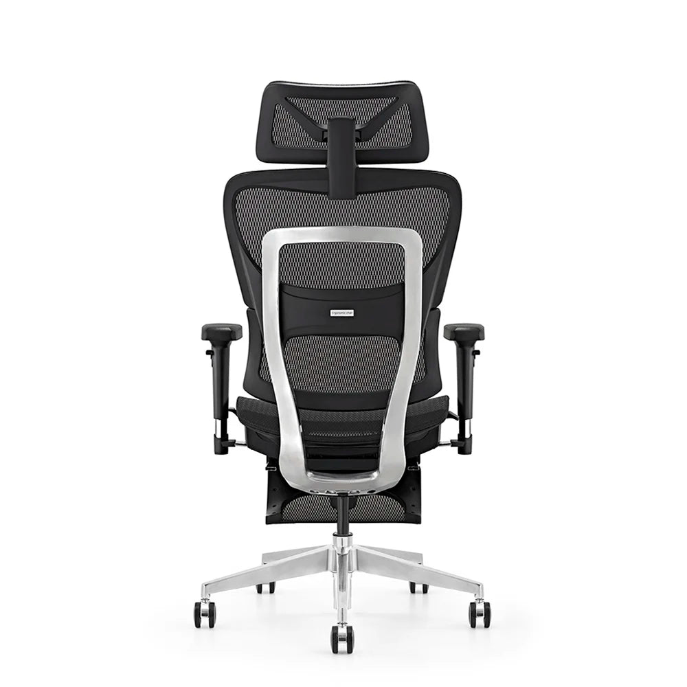 JMT-021258 High-Back Adjustable Swivel Office Chair with Full Mesh and Fabric Upholstery for Enhanced Comfort