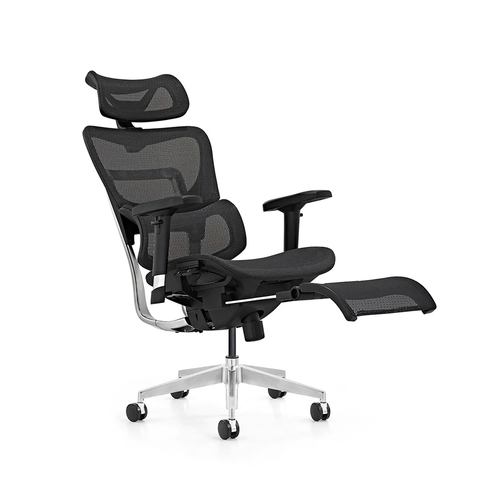 JMT-021258 High-Back Adjustable Swivel Office Chair with Full Mesh and Fabric Upholstery for Enhanced Comfort