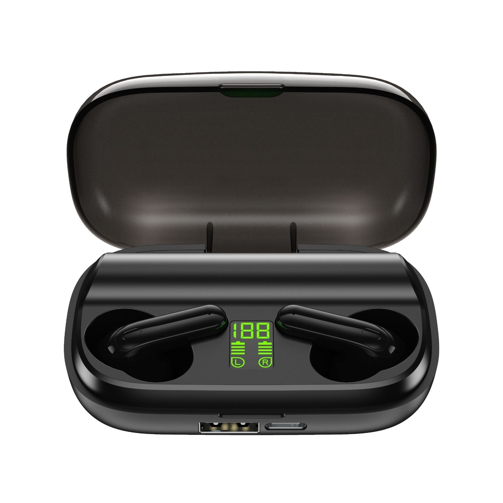 JMT-021322 Bluetooth V5.0 Wireless Headset with True Stereo Sound and Charging Case