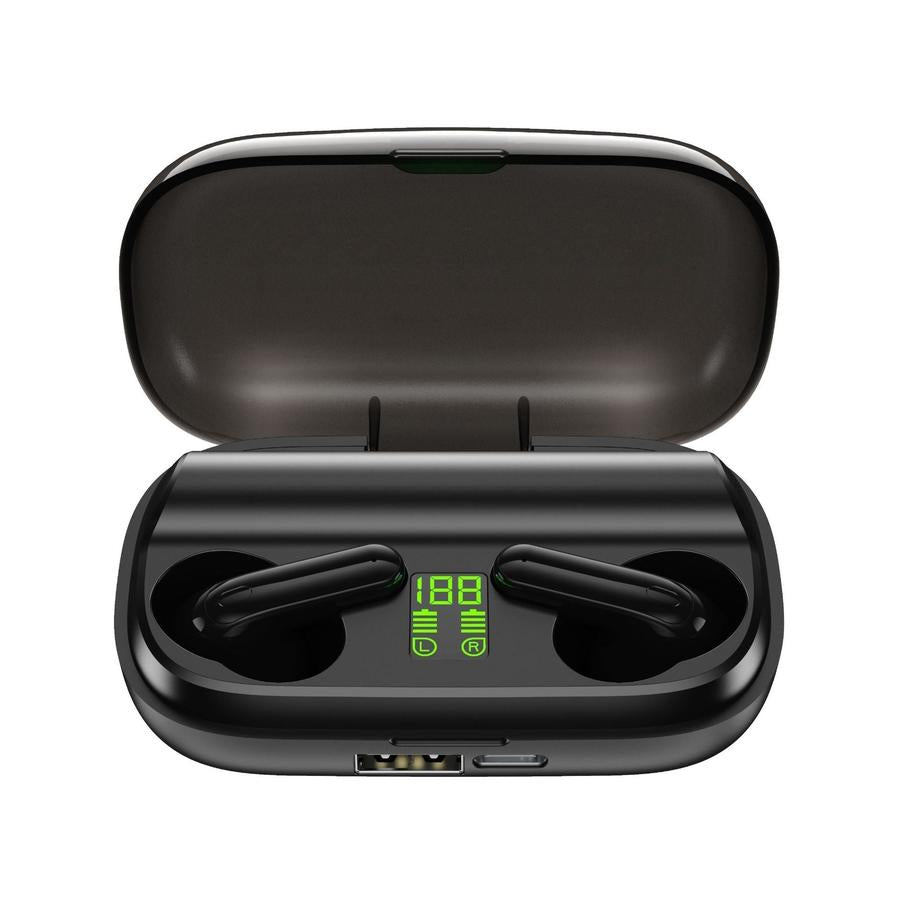JMT-021322 Bluetooth V5.0 Wireless Headset with True Stereo Sound and Charging Case
