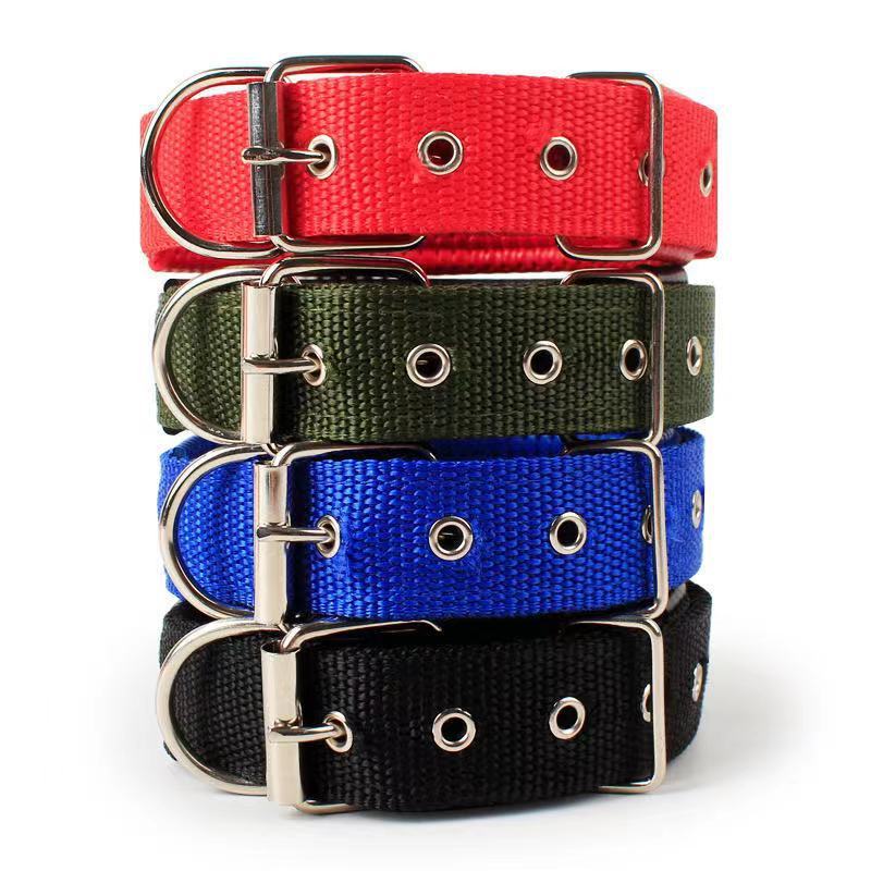 JMT-021322 Durable Nylon Dog Collar for Small to Medium-Sized Dogs in Multiple Sizes: Blue, Black, Red, Green