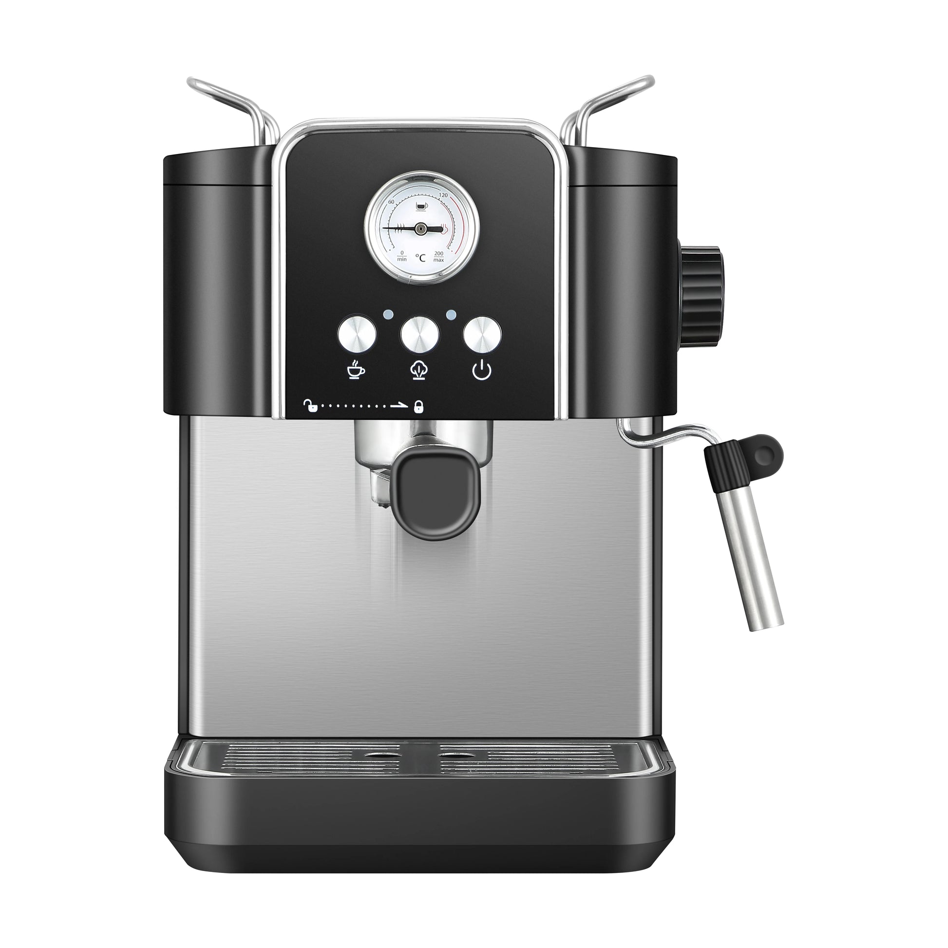 JMT-021322 Semi-Automatic Espresso Machine with 20 Bar High Pressure for Home Brewing and Cappuccino Preparation