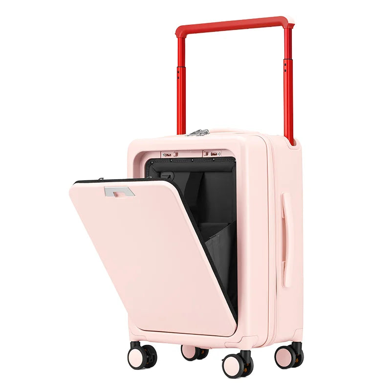 JMT-021386 Compact 18-Inch Suitcase with Laptop Compartment and Wheels for Travel
