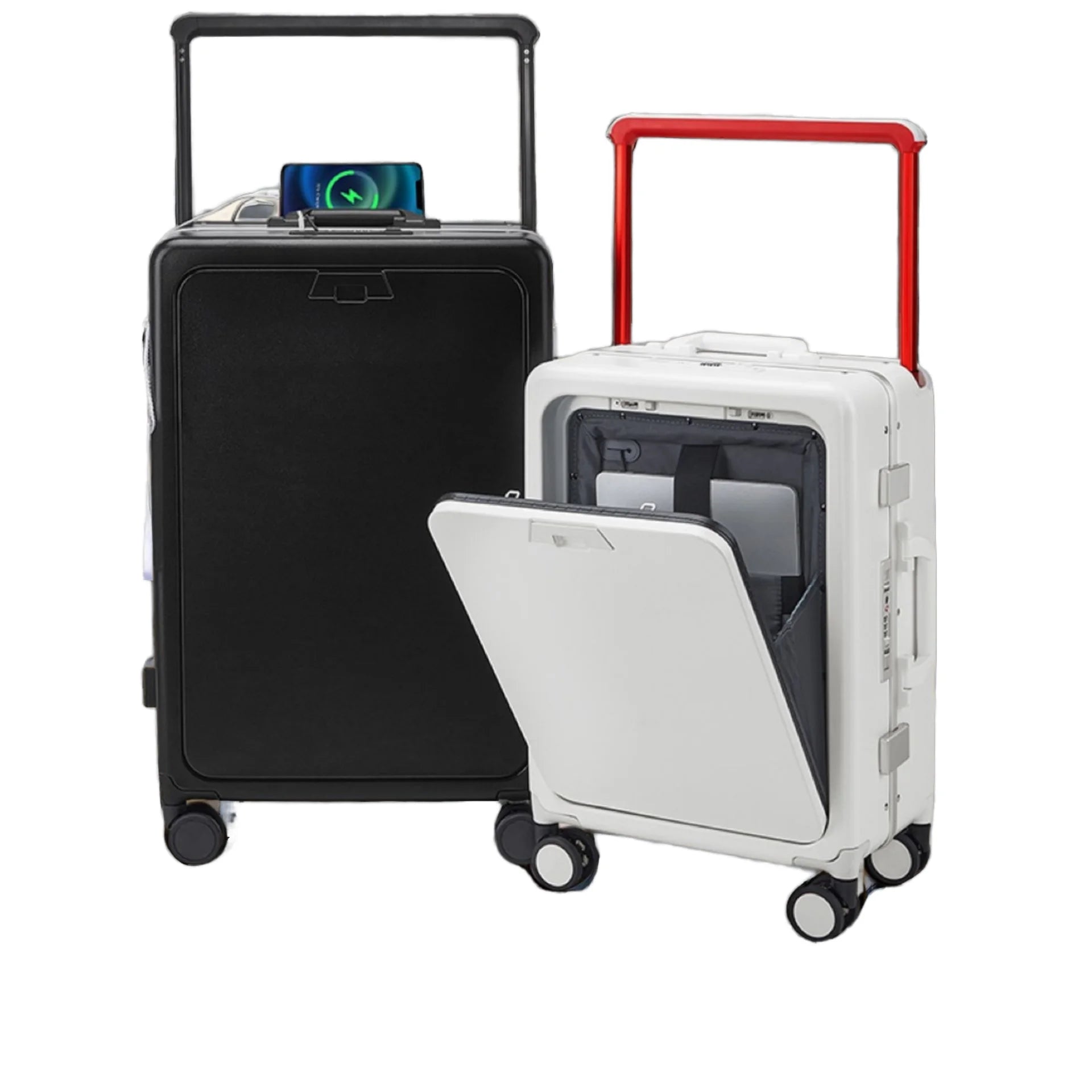 JMT-021386 Compact 18-Inch Suitcase with Laptop Compartment and Wheels for Travel