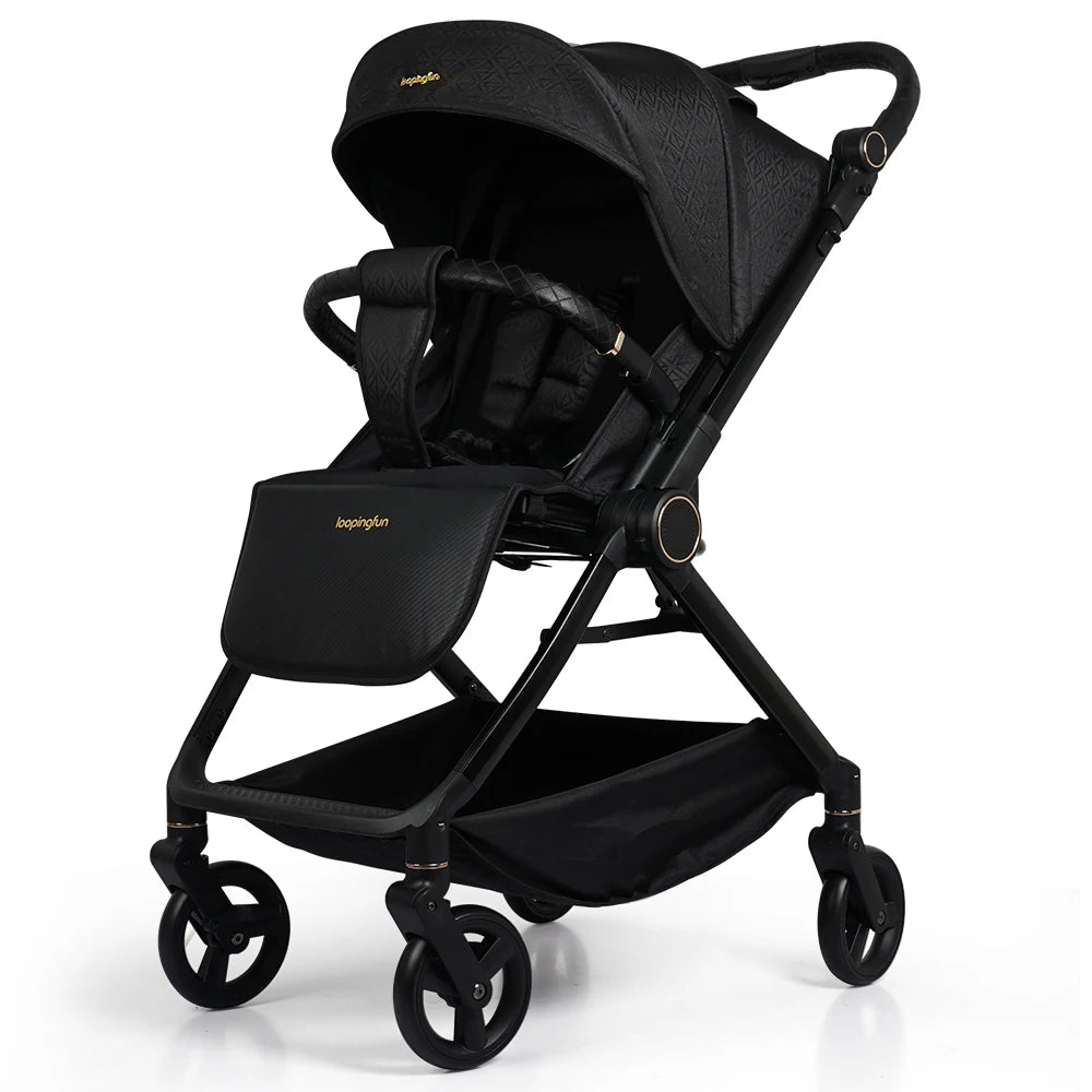 JMT-021514 3 in 1 Foldable Aluminium Frame Baby Stroller with Two-Way Seat for Newborns, Lightweight Travel Carriage