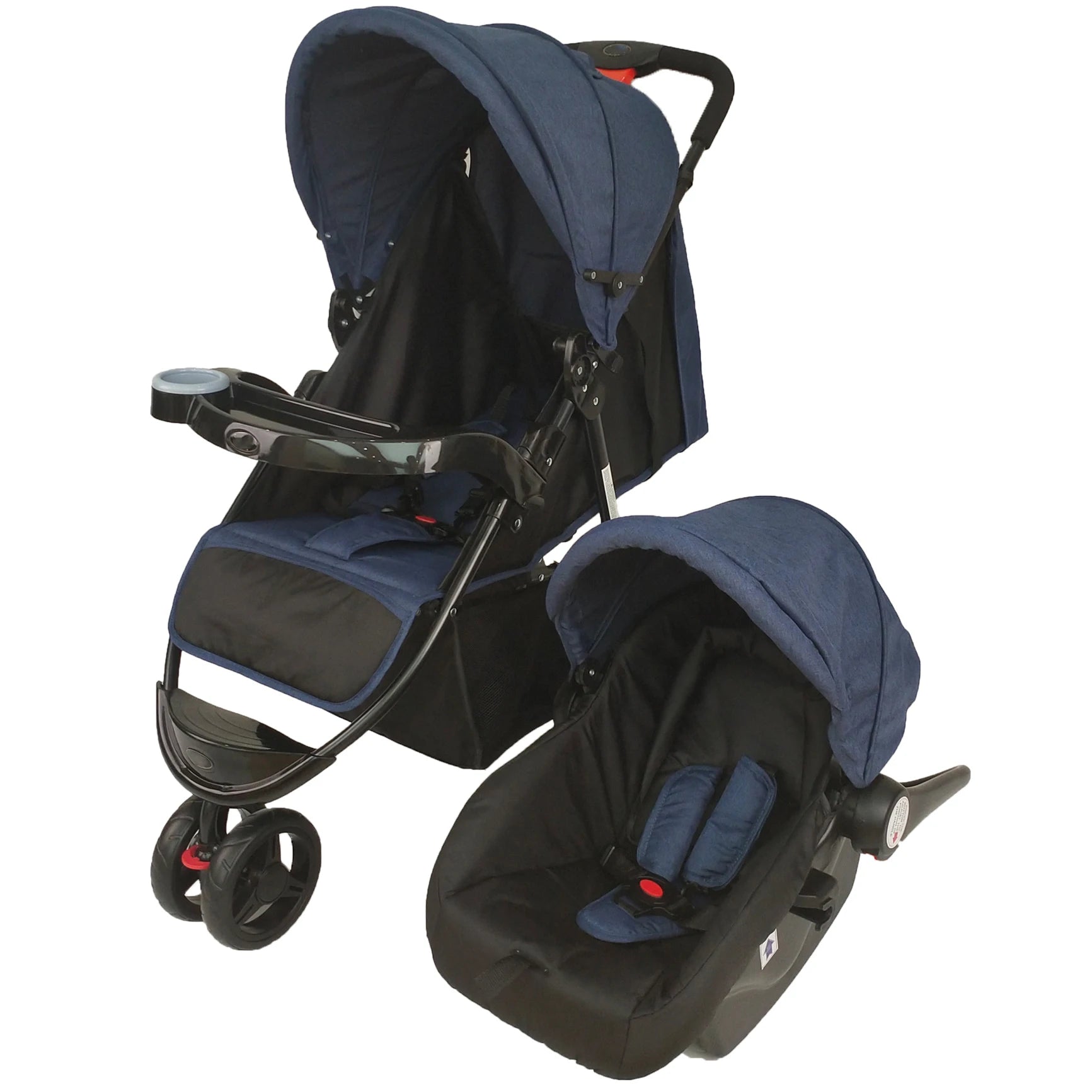 JMT-021834 Travel System Baby Stroller with Car Seat and Adjustable Canopy