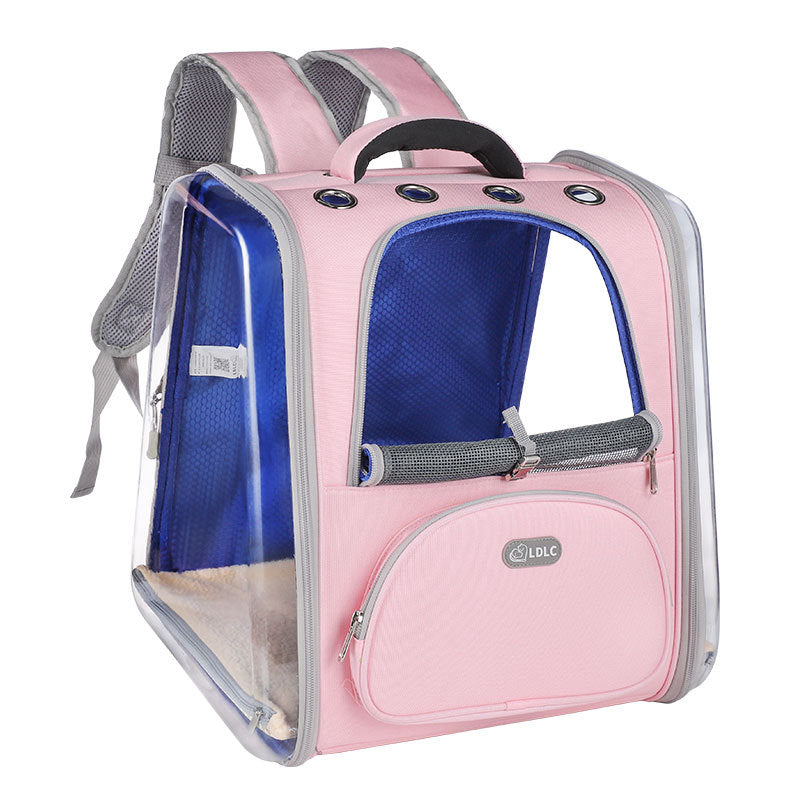 JMT-021898 Clear Pet Backpack with Transparent Window for Safe Travel