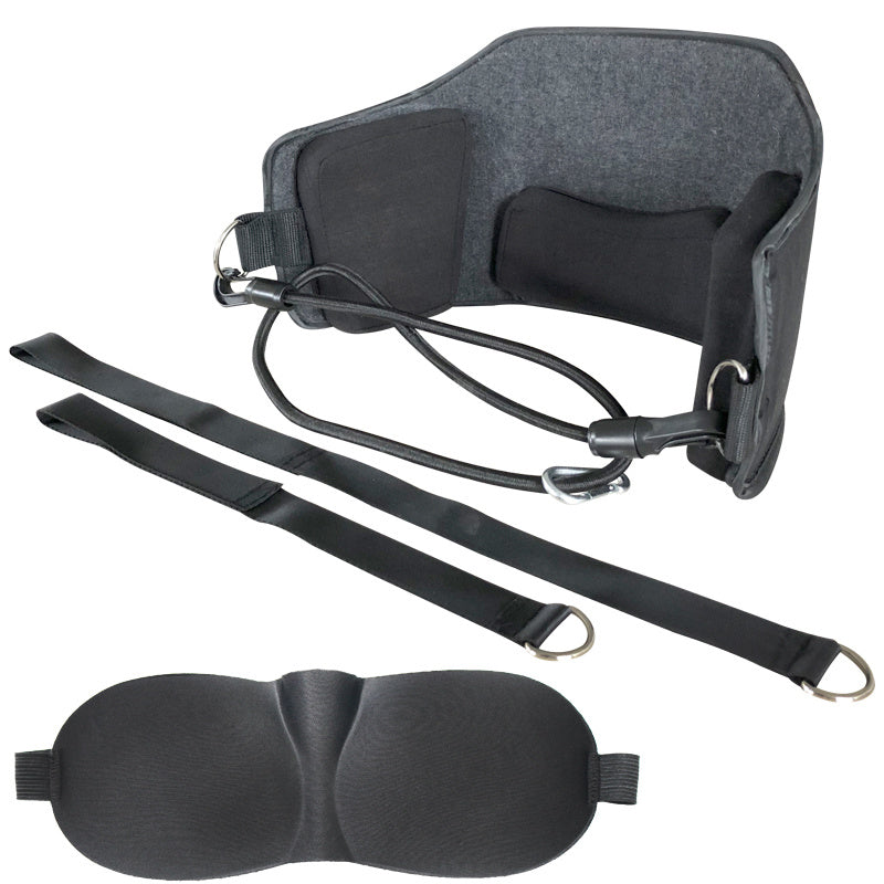 JMT-021898 Neck Hammock for Relaxation and Pain Relief - Soft Polyester and Leather Design with Memory Foam Support