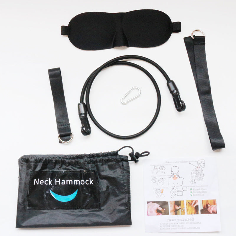 JMT-021898 Neck Hammock for Relaxation and Pain Relief - Soft Polyester and Leather Design with Memory Foam Support