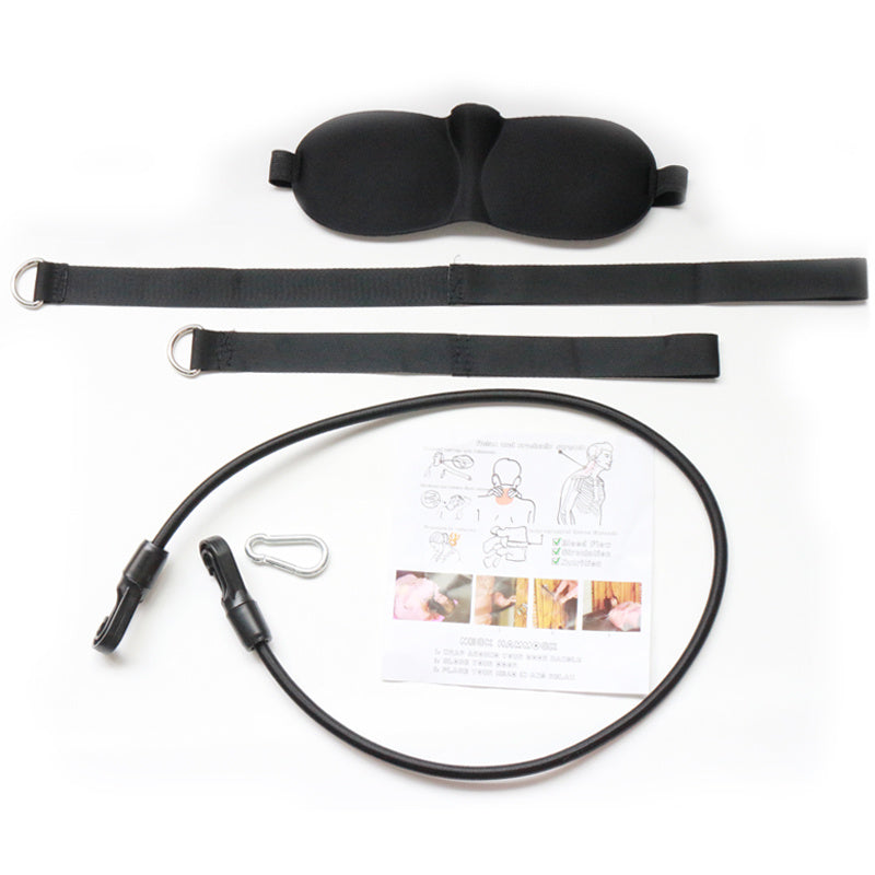 JMT-021898 Neck Hammock for Relaxation and Pain Relief - Soft Polyester and Leather Design with Memory Foam Support
