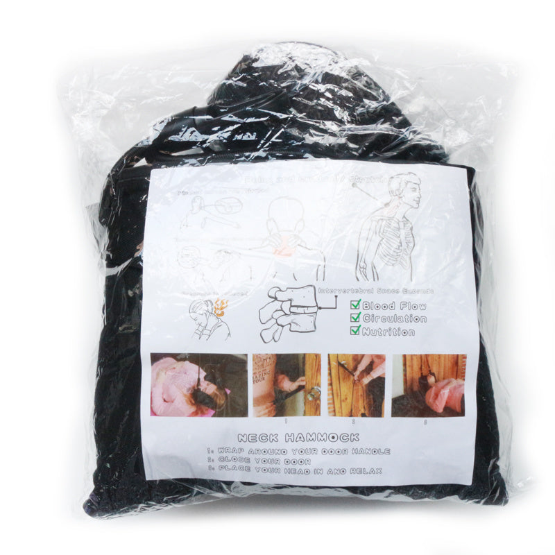 JMT-021898 Neck Hammock for Relaxation and Pain Relief - Soft Polyester and Leather Design with Memory Foam Support