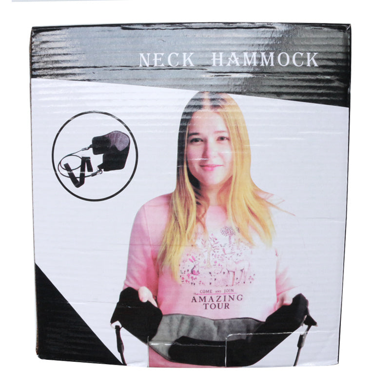 JMT-021898 Neck Hammock for Relaxation and Pain Relief - Soft Polyester and Leather Design with Memory Foam Support