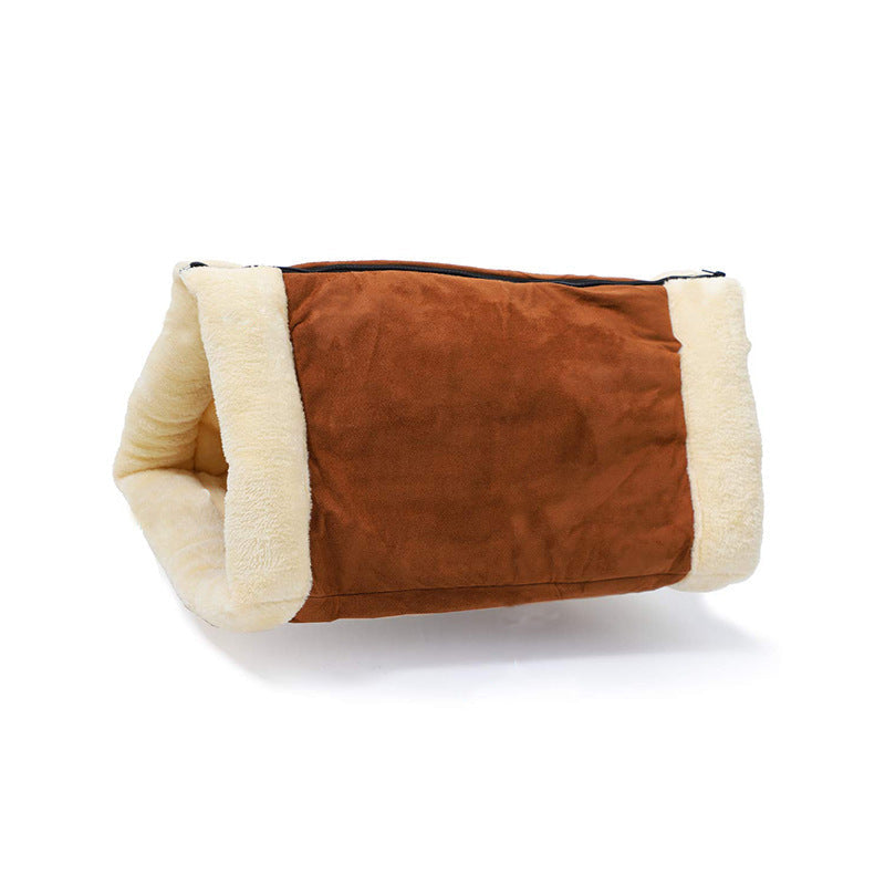 JMT-021962 Foldable Light Brown Pet Nest for Dogs, Durable Cloth Design, Size 83*52 cm