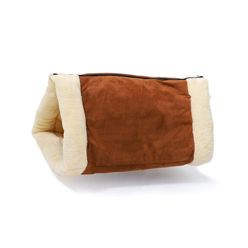 JMT-021962 Foldable Light Brown Pet Nest for Dogs, Durable Cloth Design, Size 83*52 cm