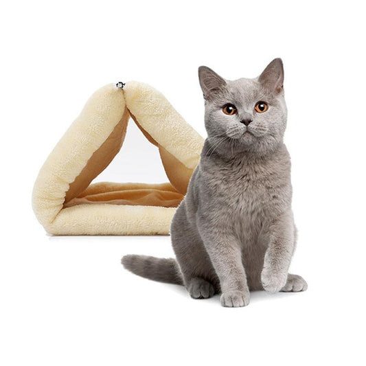 JMT-021962 Foldable Light Brown Pet Nest for Dogs, Durable Cloth Design, Size 83*52 cm