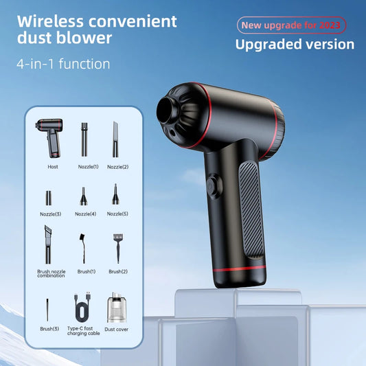 JMT-021962 Portable Handheld Car Vacuum Cleaner with Integrated Blow & Suck Functionality and Strong Suction Power