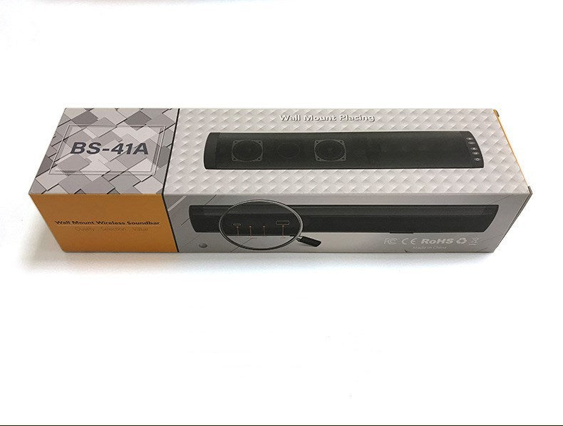 JMT-022154 Wall-Mounted Wireless Bluetooth Speaker with USB and 3.5mm Connectivity, Dual 5W Output, Built-in Radio and Voice Prompt Function
