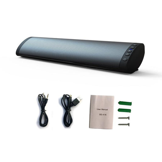 JMT-022154 Wall-Mounted Wireless Bluetooth Speaker with USB and 3.5mm Connectivity, Dual 5W Output, Built-in Radio and Voice Prompt Function