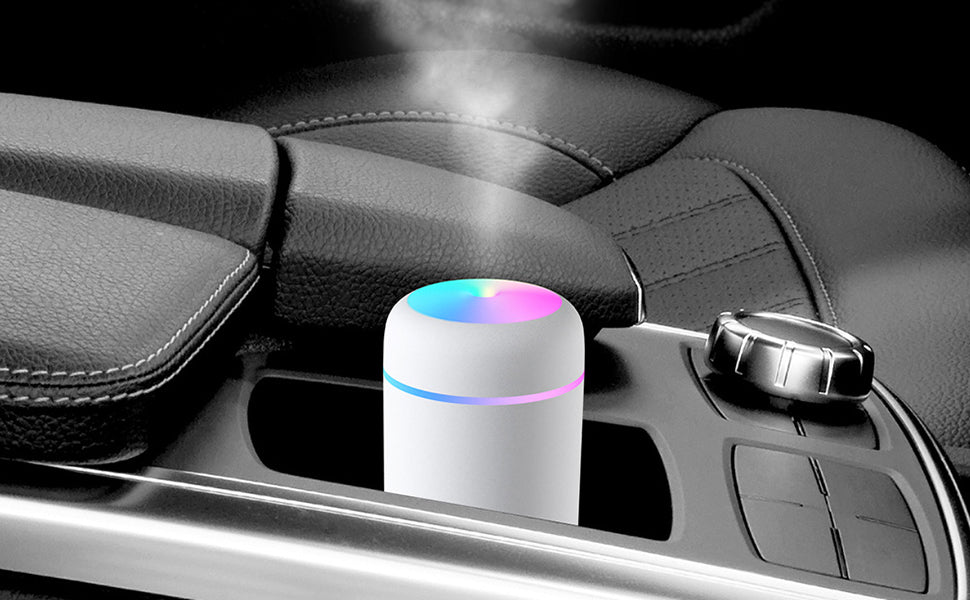 JMT-022474 300ml Portable Cool Mist Humidifier with Multicolor LED Light and Auto Shut-Off