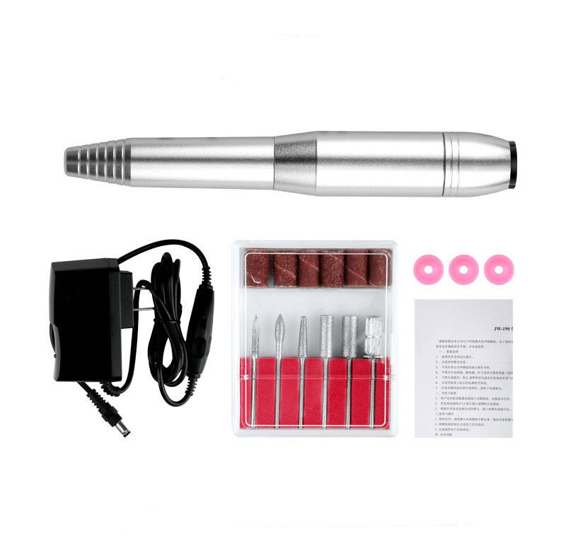 JMT-023114 Electric Nail Sharpener Grinder 20000 RPM Stainless Steel Nail Polisher 20W Output 12V