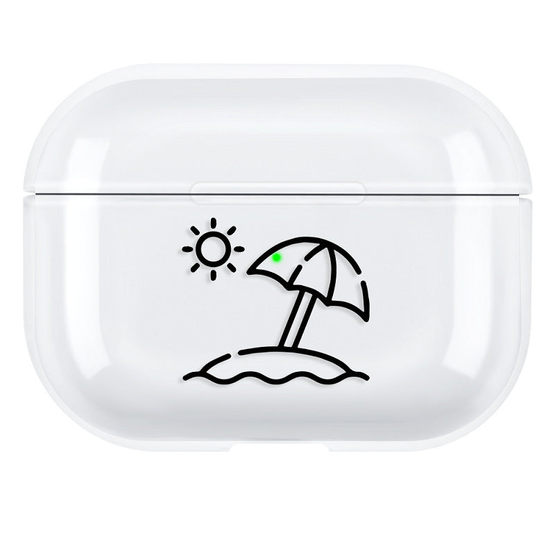 JMT-023306 AirPods Pro 3 Compatible Protective Shell - Simple Solid Color PC Back Cover