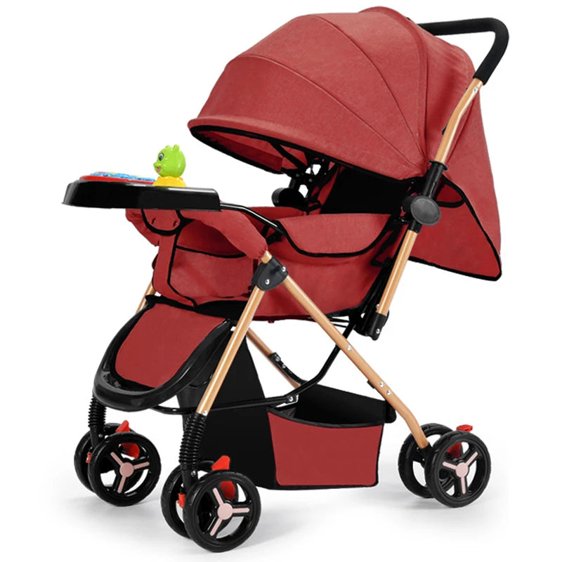 JMT-023818 Lightweight Foldable Baby Stroller for Travel, Compact Pushchair with Adjustable Canopy and Comfort Features