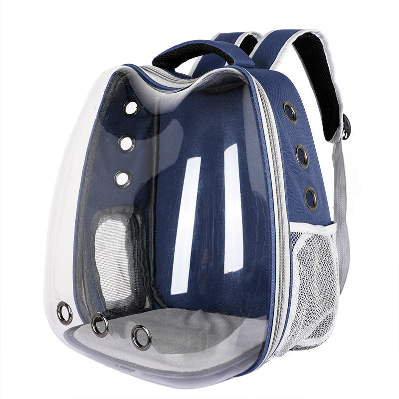 JMT-023818 Transparent Portable Cat Backpack with Cat Ear Design - Ideal for Travel and Outdoor Adventures