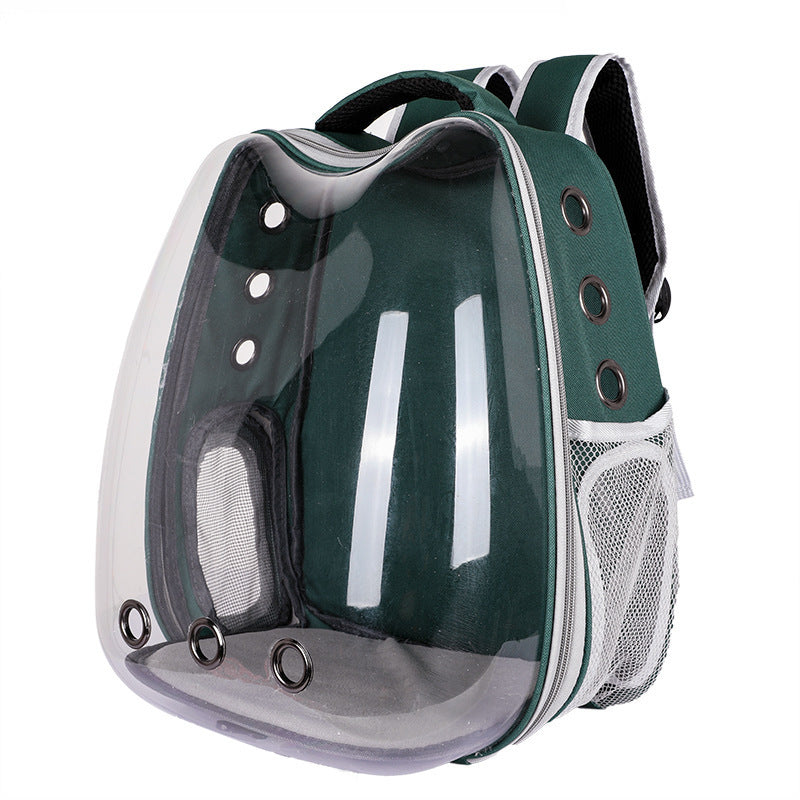 JMT-023818 Transparent Portable Cat Backpack with Cat Ear Design - Ideal for Travel and Outdoor Adventures