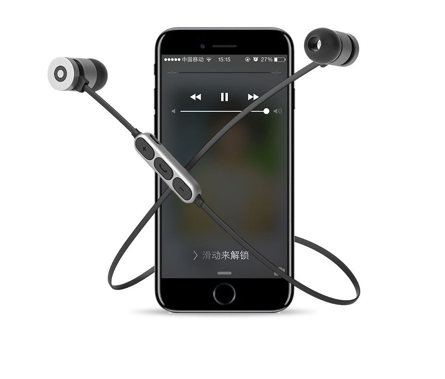 JMT-024138 Wireless Bluetooth Neck-Mounted Sports Headset with Power Display and Call Function