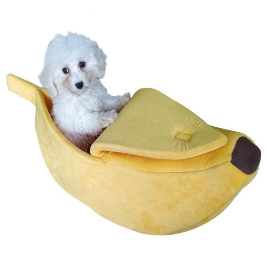 JMT-024266 Cozy Banana Shape Dog Bed for Pets – Warm, Soft, and Comfortable Kennel in Multiple Colors and Sizes
