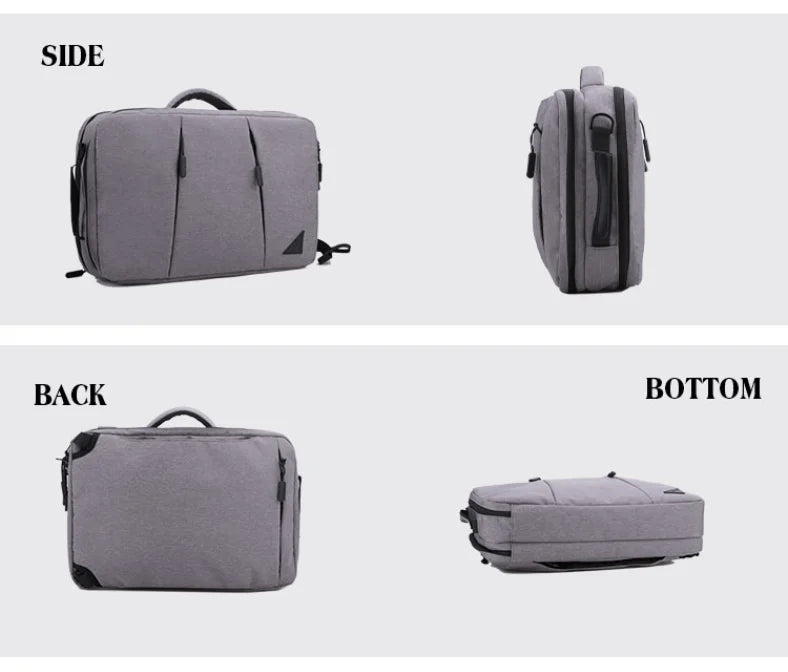 JMT-024778 Waterproof Large Capacity Polyester Laptop Briefcase for Men, Stylish Notebook Shoulder Bag