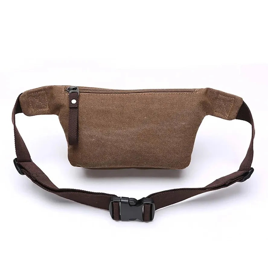 JMT-024842 Men's Casual Canvas Messenger Bag - Simple Waist & Cash Register Bag