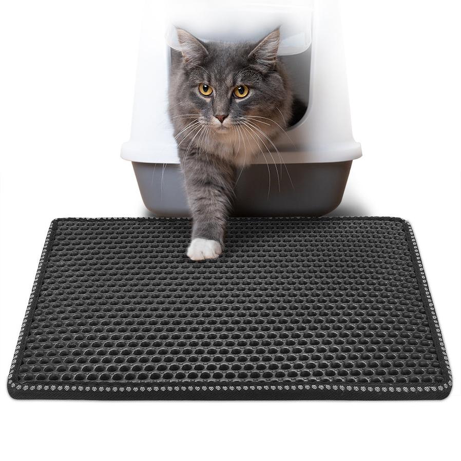 JMT-024970 Cat Litter Mat - Double Layer EVA Pad for Easy Cleanup and Litter Trapping, Waterproof Design