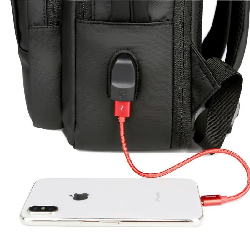 JMT-024970 Multi-Functional Waterproof Laptop Backpack with USB Charging Port for Business and Travel