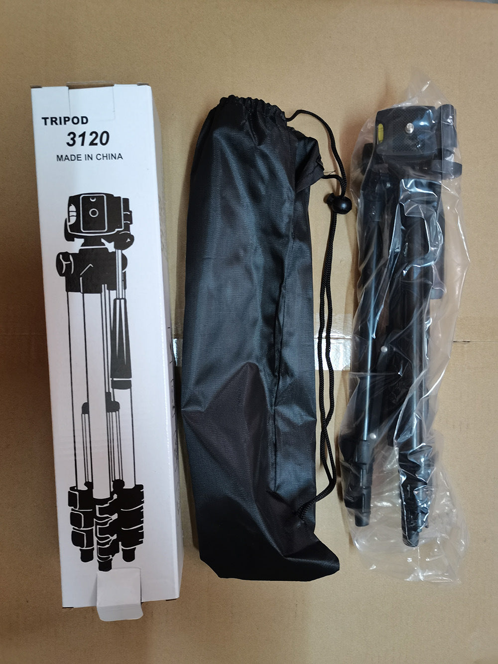 JMT-024970 Portable Aluminum Alloy Tripod with 3D Head for DSLRs and Smartphones, Adjustable Height 0.35-1m