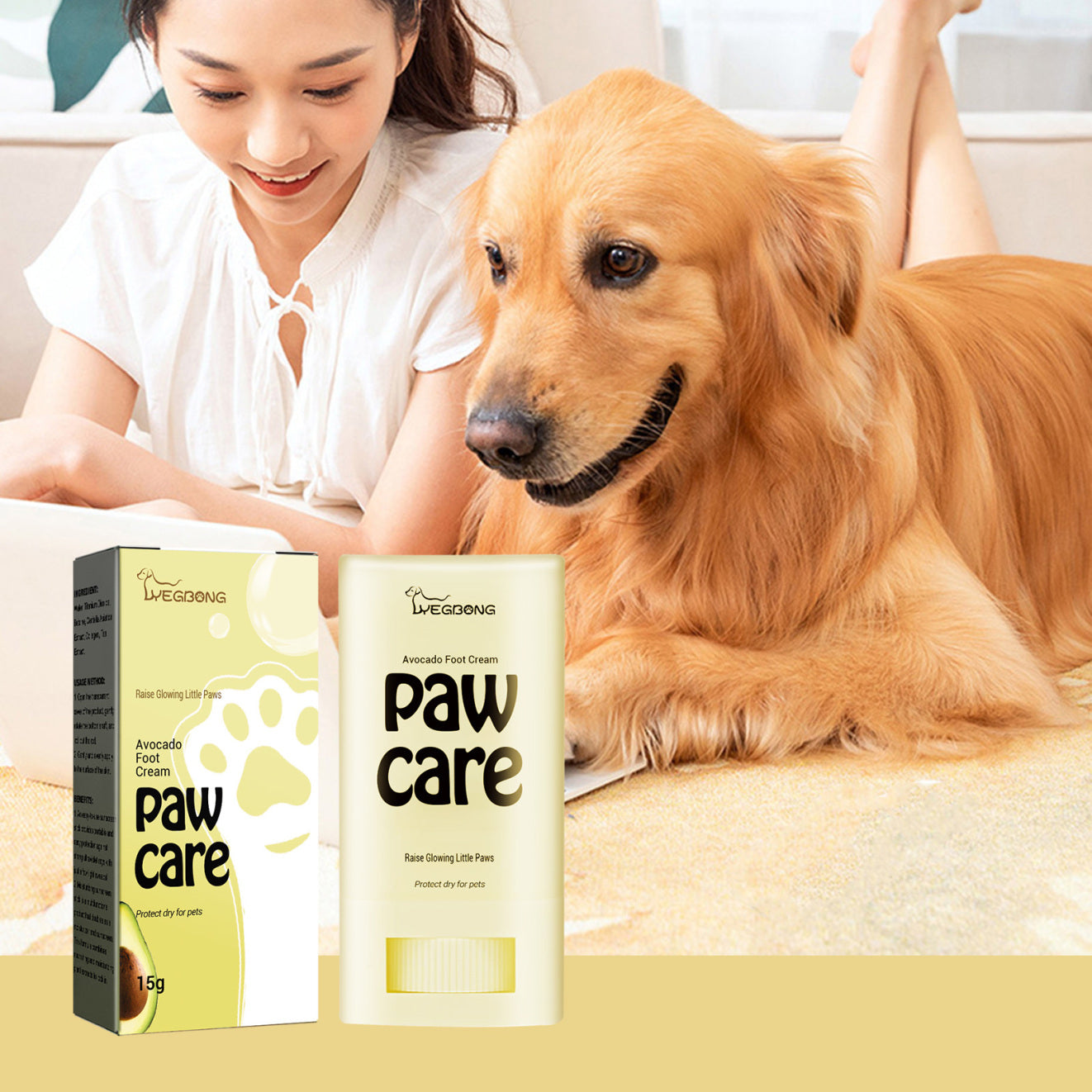JMT-025034 Pet Avocado Foot Balm for Dogs and Cats – Moisturizing PAWS Care and Deodorizing Formula