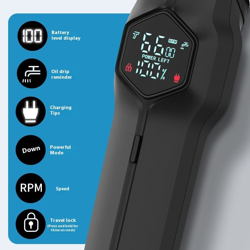 JMT-025098 5-in-1 Men's Hair Clipper with Magnetic Cutter Head and Dual Power System