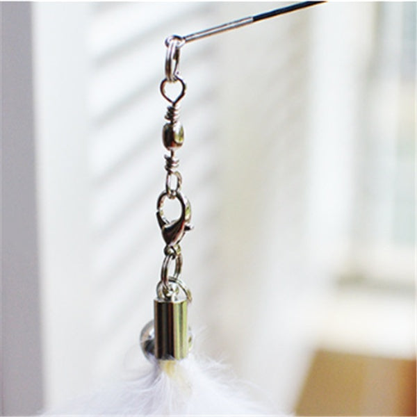 JMT-025098 Funny Cat Stick with Flexible Wooden Handle and Replaceable Feather Heads