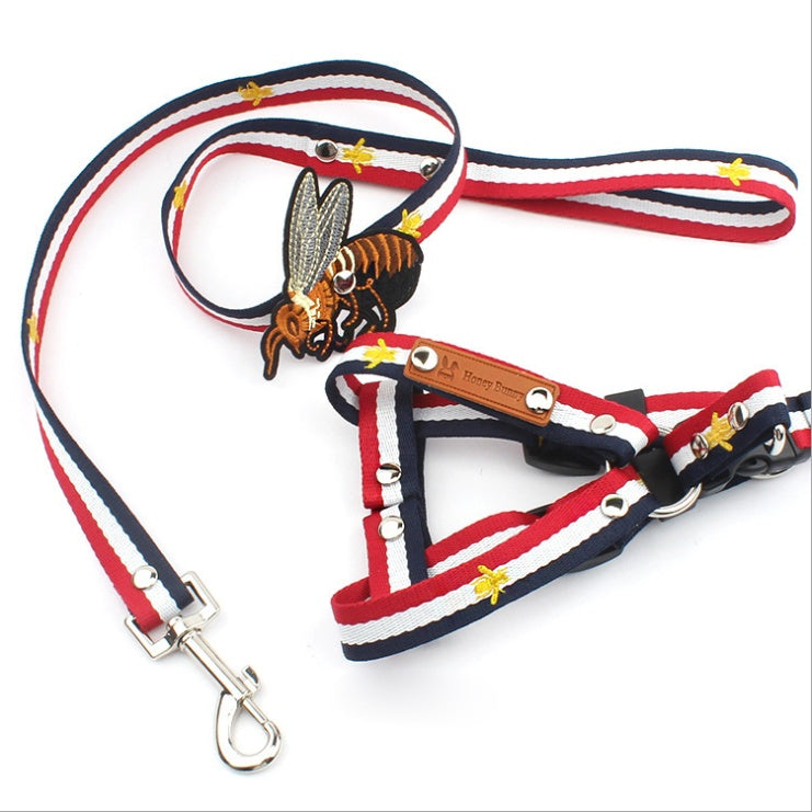 JMT-025290 Durable Nylon Dog Leash for Small to Large Breeds - Length 120cm, Adjustable Chest Sizes 30-65cm