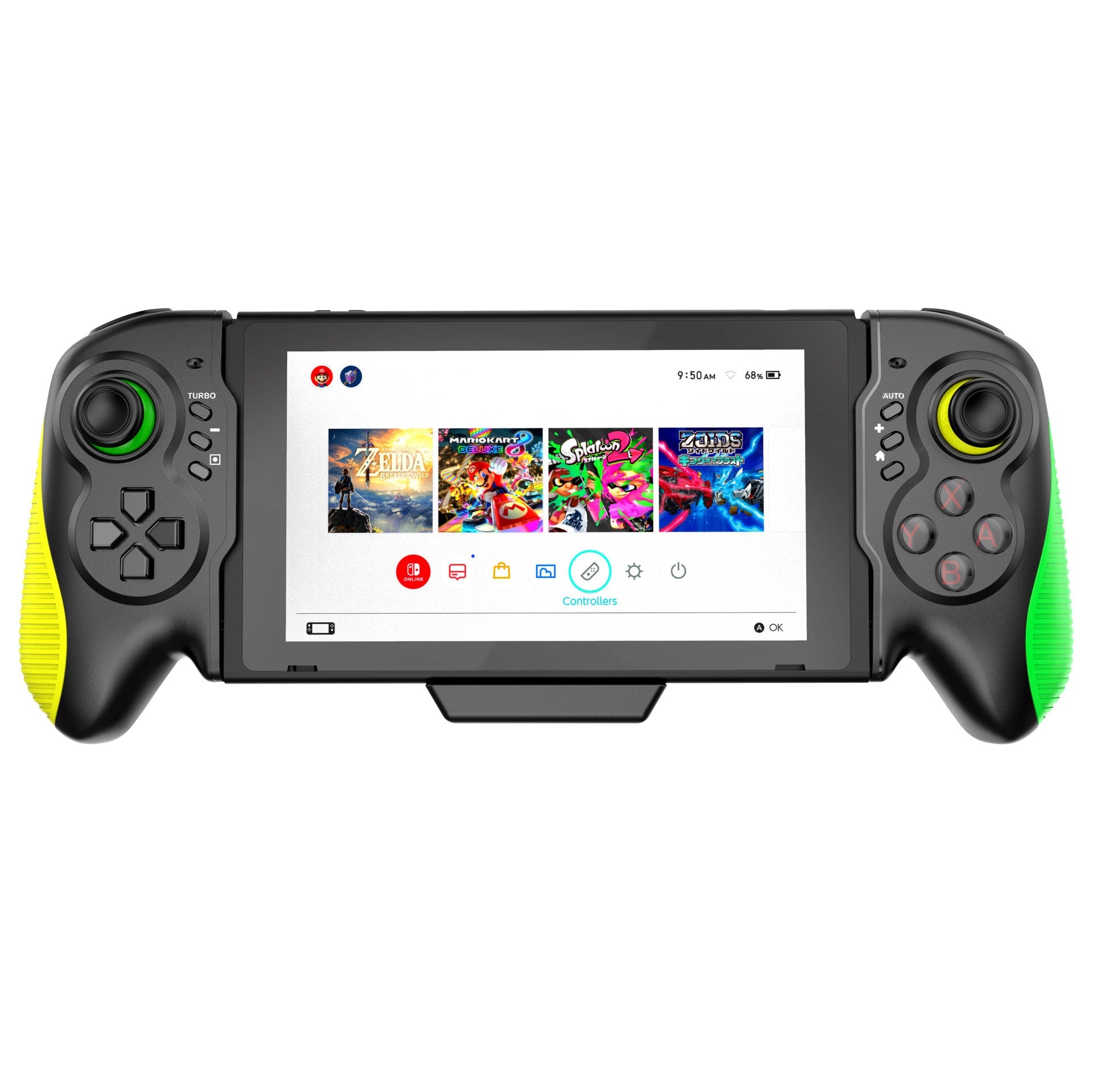 JMT-025418 In-line Somatosensory Game Controller for Switch and PC - Yellow-Green