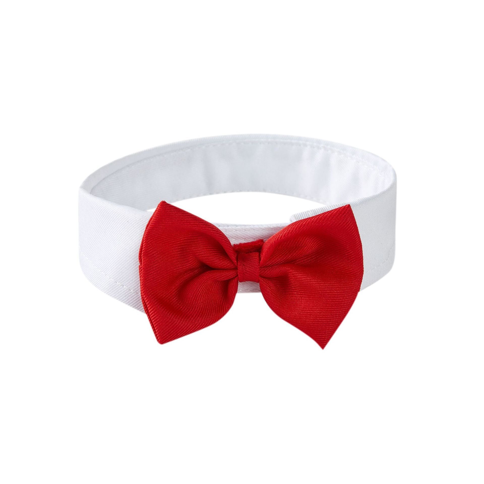 JMT-025610 Adjustable Velcro Bow Tie Pet Collar in Black and Yellow, Red and Yellow, Black and White, Red and White