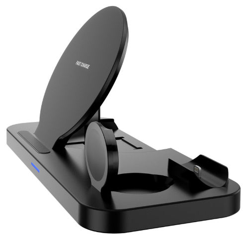JMT-025802 3 in 1 Wireless Fast Charger for Phones, Apple Watch, and Bluetooth Headsets