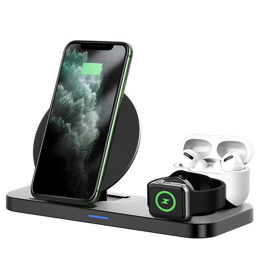 JMT-025802 3 in 1 Wireless Fast Charger for Phones, Apple Watch, and Bluetooth Headsets